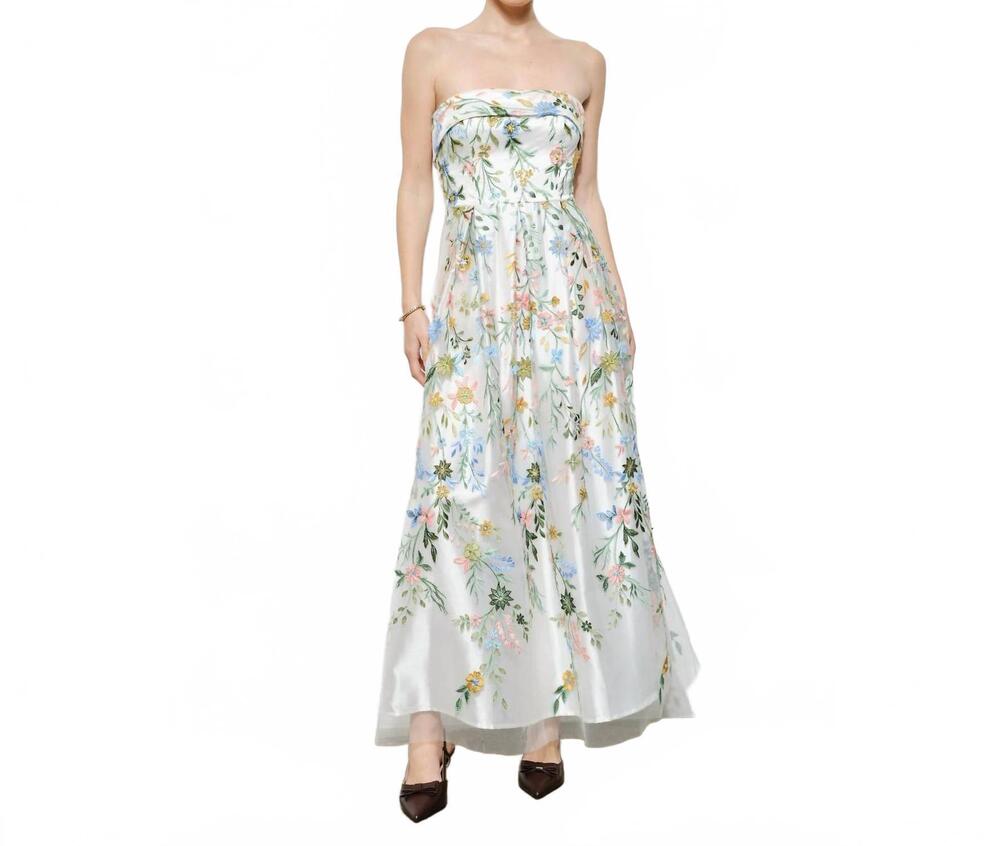 NEW INA FASHION romantic off shoulder maxi dress in white